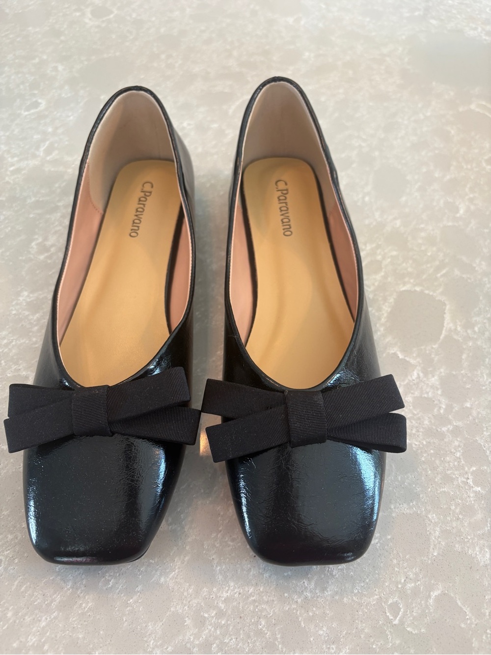 Bowknot ballerina flats 37.5 black